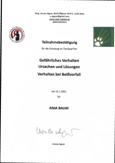 Ausbildung Anja Baum